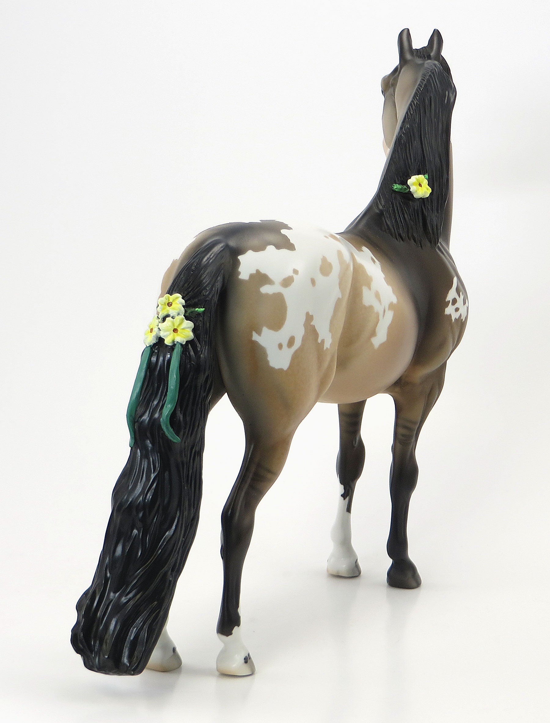 CORDUROY - OOAK Dun Appaloosa Morgan with Pink Ribbons &amp; Flowers - 6/19