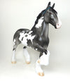 CABOOSE-DARK DAPPLE GREY PAINT TROTTING DRAFTER MODEL HORSE 3/31