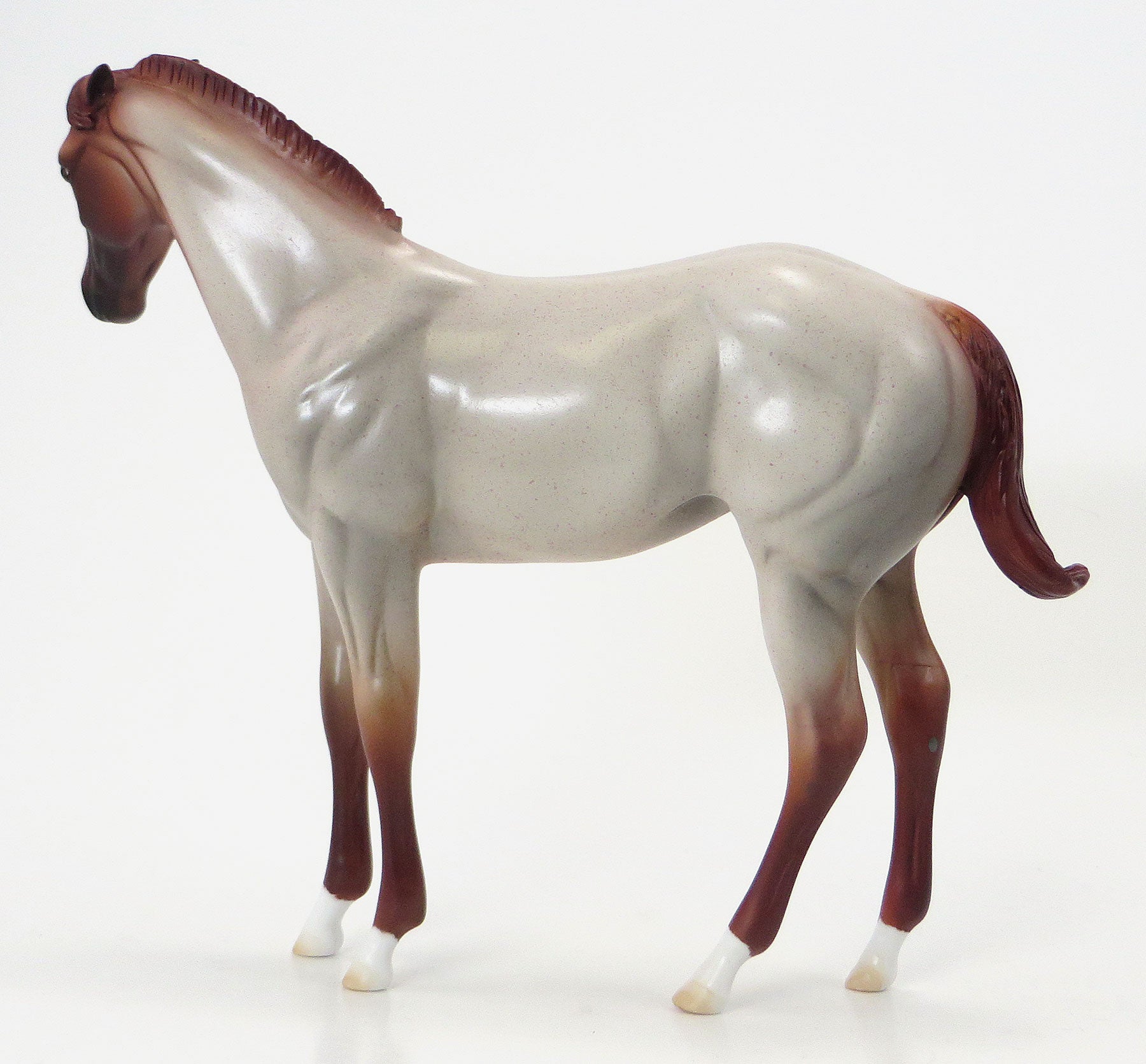 THE CAT IN THE HAT - OOAK Red Roan Weanling Model Horse - 6/19