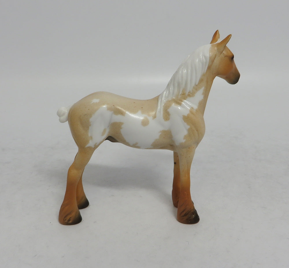 DIZZY - OOAK PALOMINO ROAN PINTO DRAFT CHIP EA2018