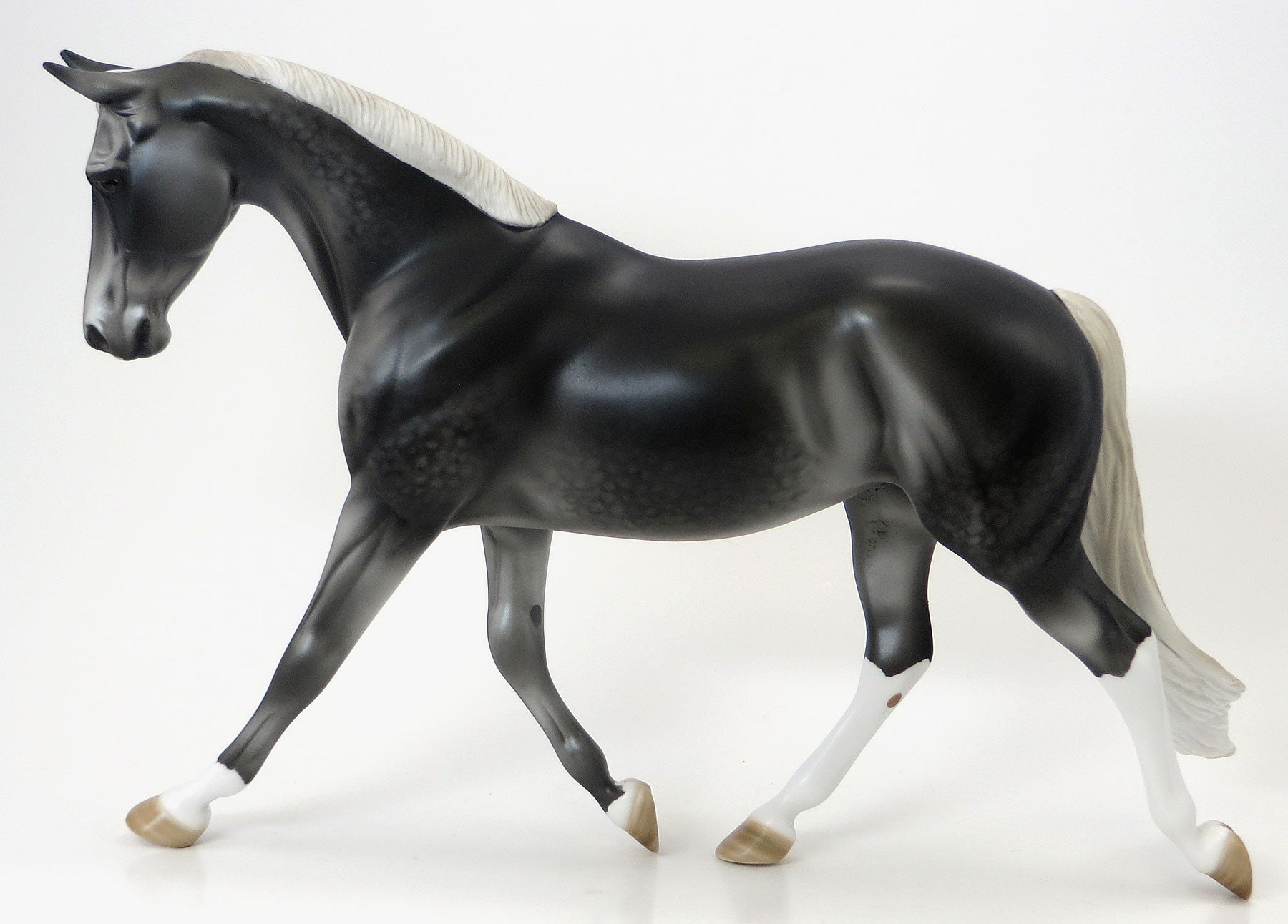 ALEXANDER AND THE TERRIBLE - OOAK Dapple Dark Grey Palouse Model Horse - 6/15