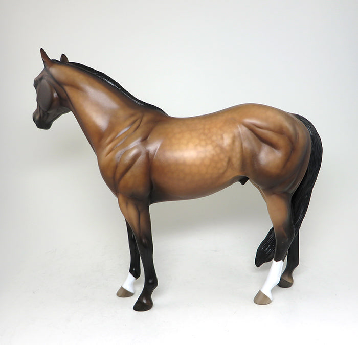 GRAND SLAM-LE-3 STAR DAPPLE BUCKSKIN ISH MODEL HORSE BY SHERYL LEISURE 4/1