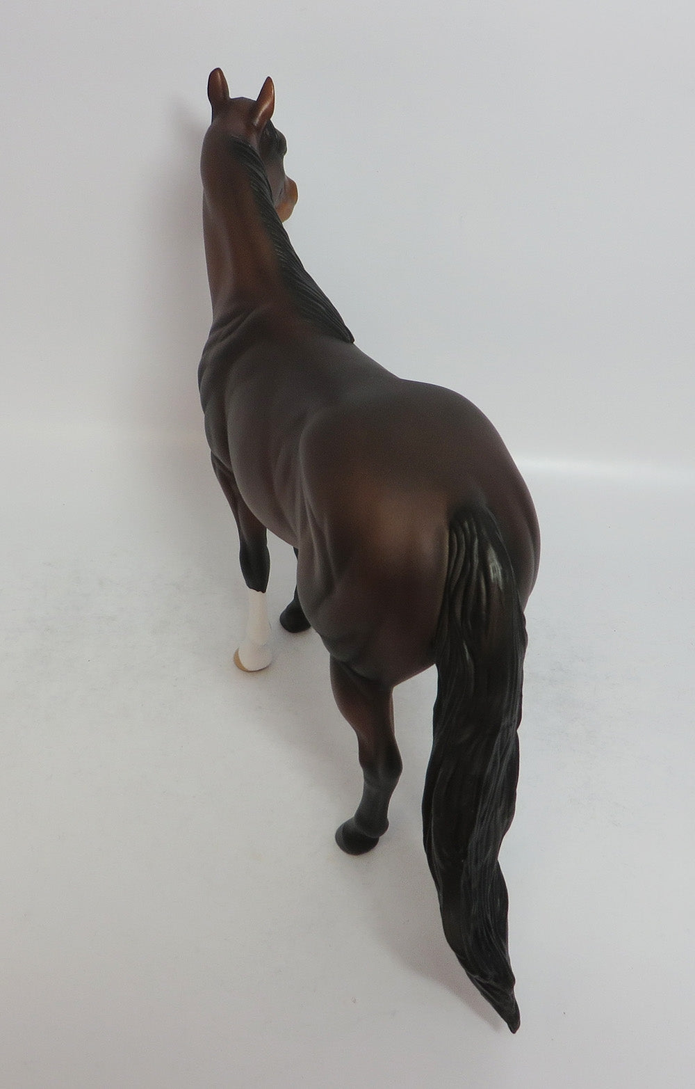 CANDY APPLE - OOAK DARK BAY ISH MODEL HORSE SHCF2018