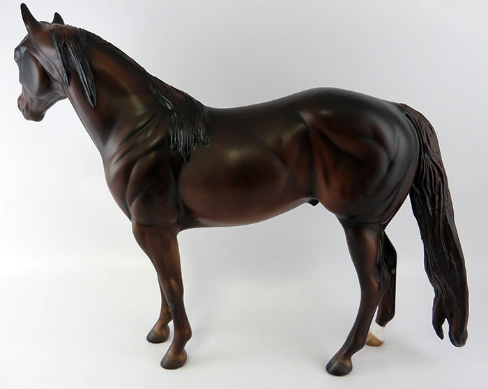 DOCTOR STRANGE-LE-3 DARK CHESTNUT ISH MODEL HORSE BY JULIE KEIM 9/30