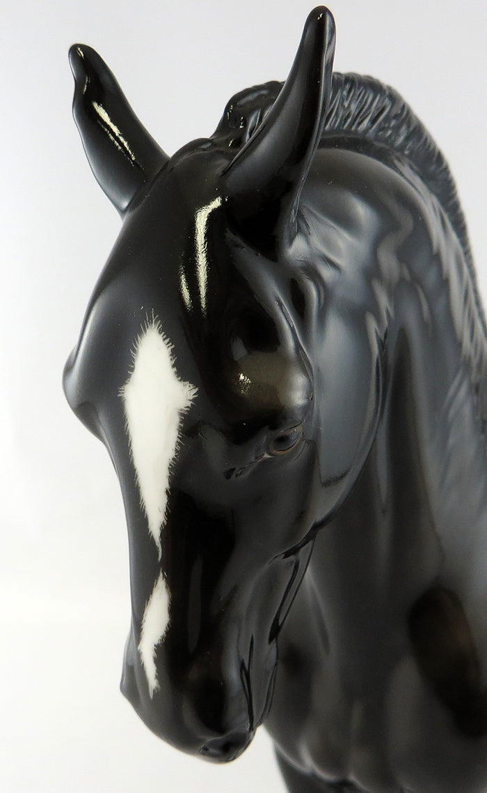 MADEA-LE-3 DAPPLED BLACK ANDALUSIAN MARE MODEL HORSE BY SHERYL LEISURE 9/30