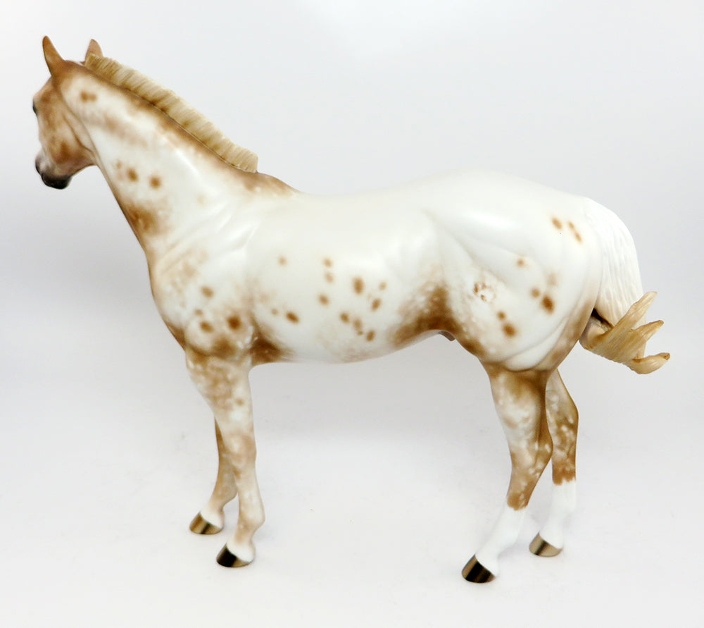 SHAMUS~OOAK CHESTNUT APPALOOSA ISH MODEL HORSE 3/8