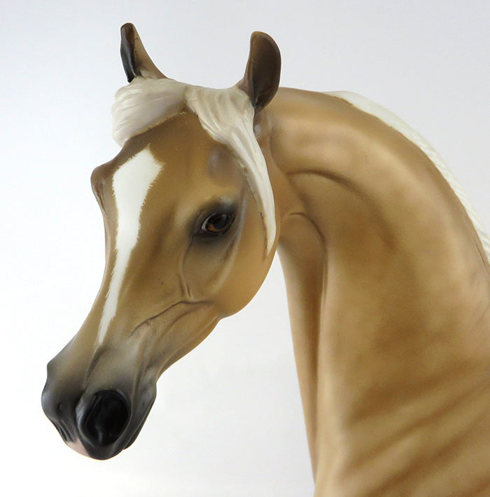 RULES DON&#39;T APPLY-OOAK DAPPLED PALOMINO MARE ARABIAN MODEL HORSE BY SHERYL LEISURE 9/30