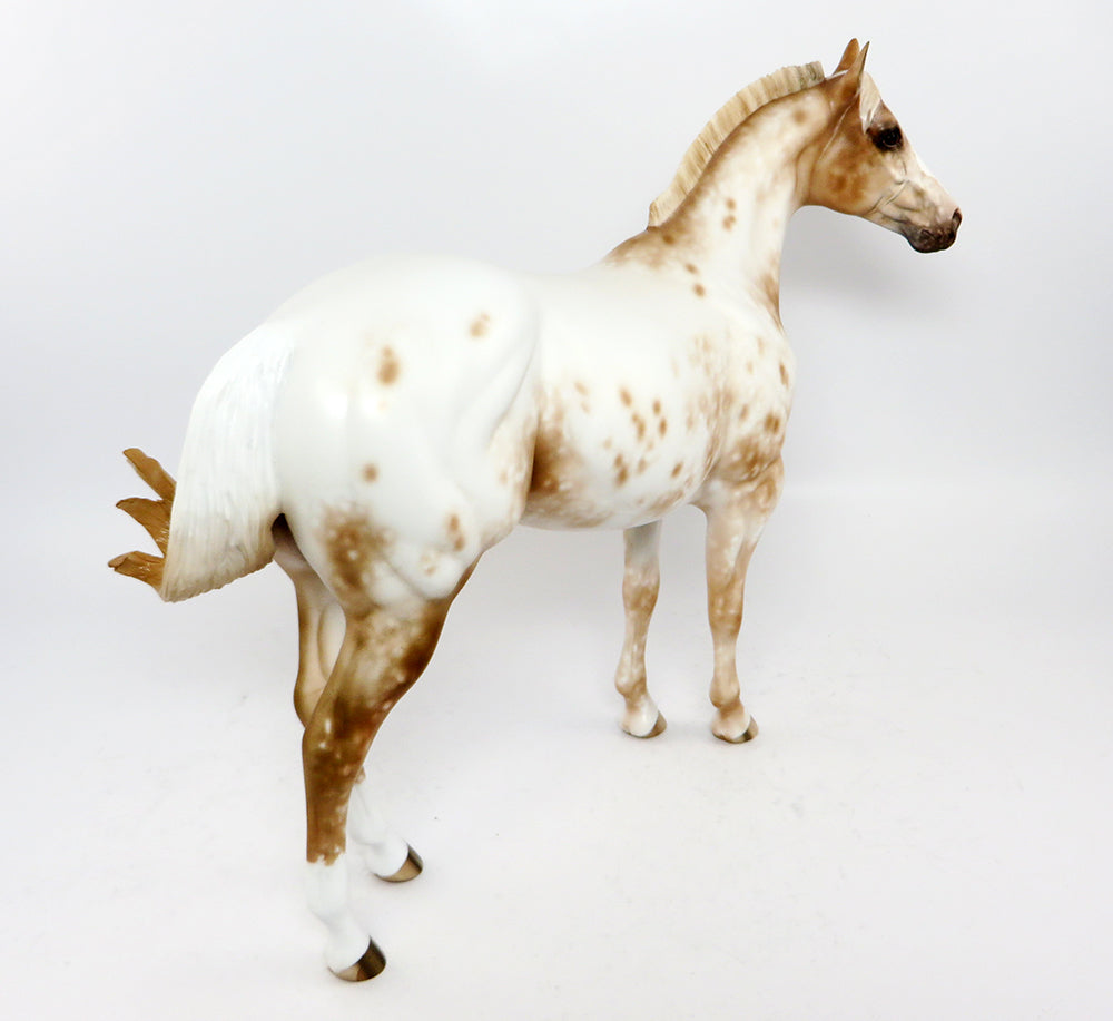 SHAMUS~OOAK CHESTNUT APPALOOSA ISH MODEL HORSE 3/8