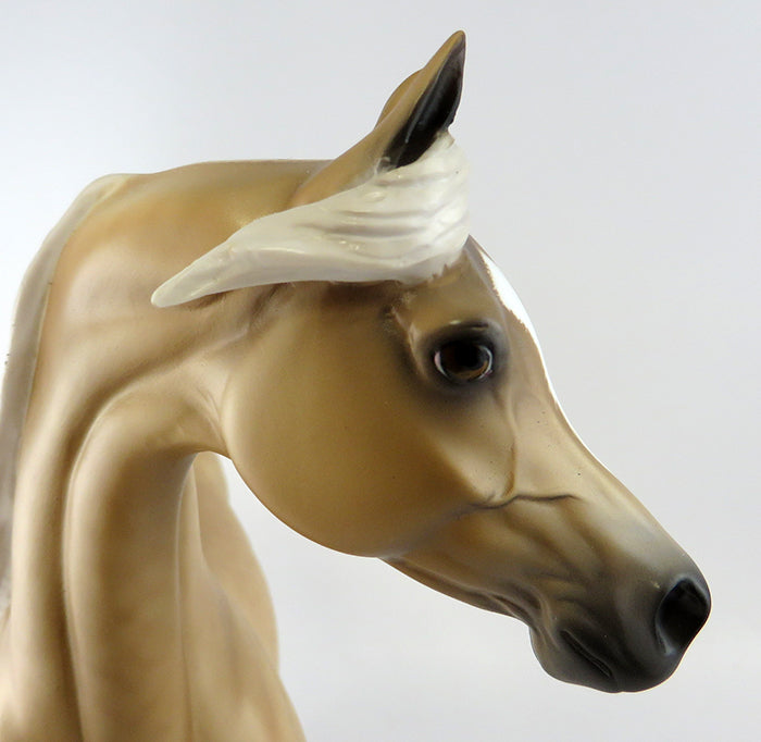 RULES DON&#39;T APPLY-OOAK DAPPLED PALOMINO MARE ARABIAN MODEL HORSE BY SHERYL LEISURE 9/30
