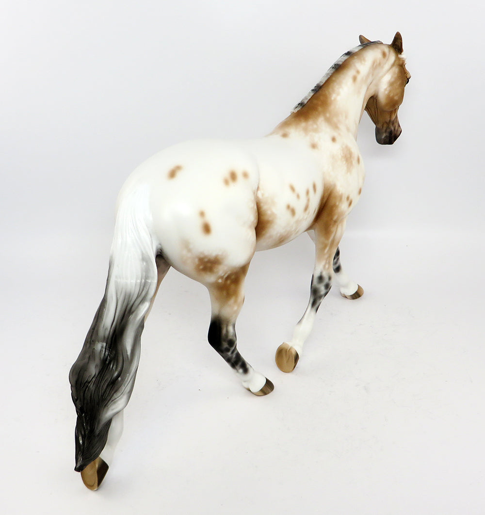 NIAMHA-OOAK CHESTNUT APPALOOSA PALOUSE MODEL HORSE 3/8