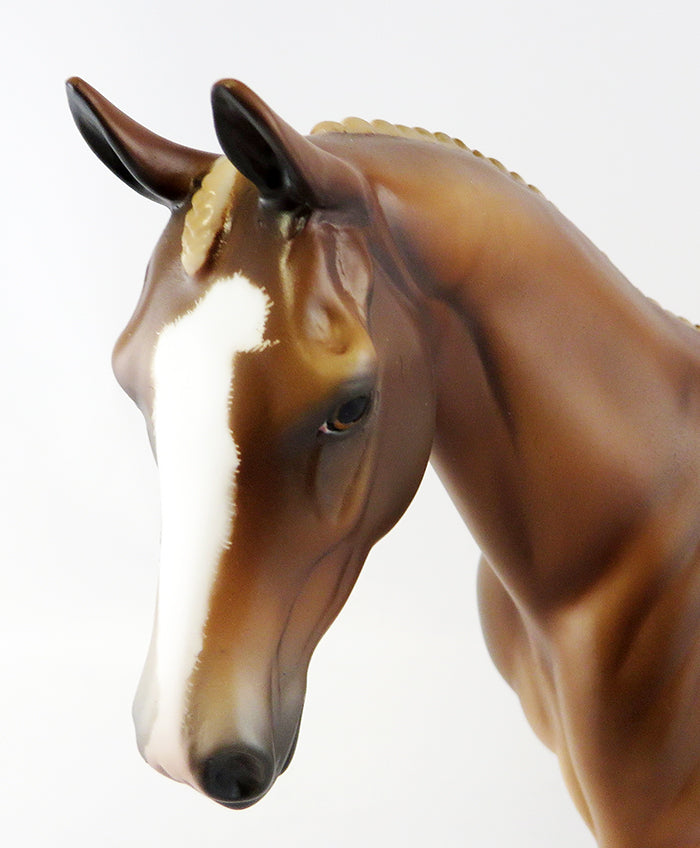 CENTRAL INTELLIGENCE-OOAK DAPPLED CHESTNUT ENGLISH PONY MODEL BY SHERYL LEISURE 9/30