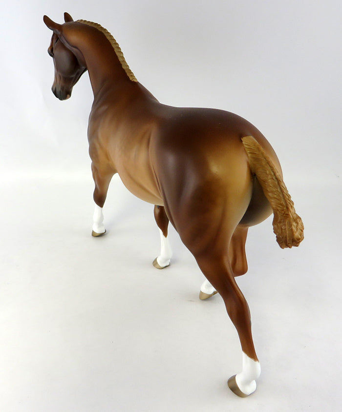 CENTRAL INTELLIGENCE-OOAK DAPPLED CHESTNUT ENGLISH PONY MODEL BY SHERYL LEISURE 9/30