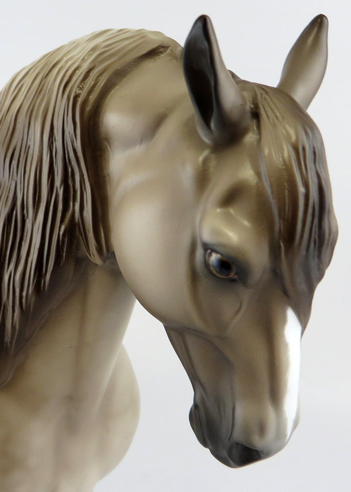 KID GLOVE-OOAK DAPPLED BUCKSKIN ANDALUSIAN MODEL HORSE BY SHERYL LEISURE 9/30