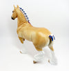 ALASTRIONA-OOAK BLONDE DAPPLED TROTTING DRAFTER MODEL HORSE BY SHERYL LEISURE 3/9