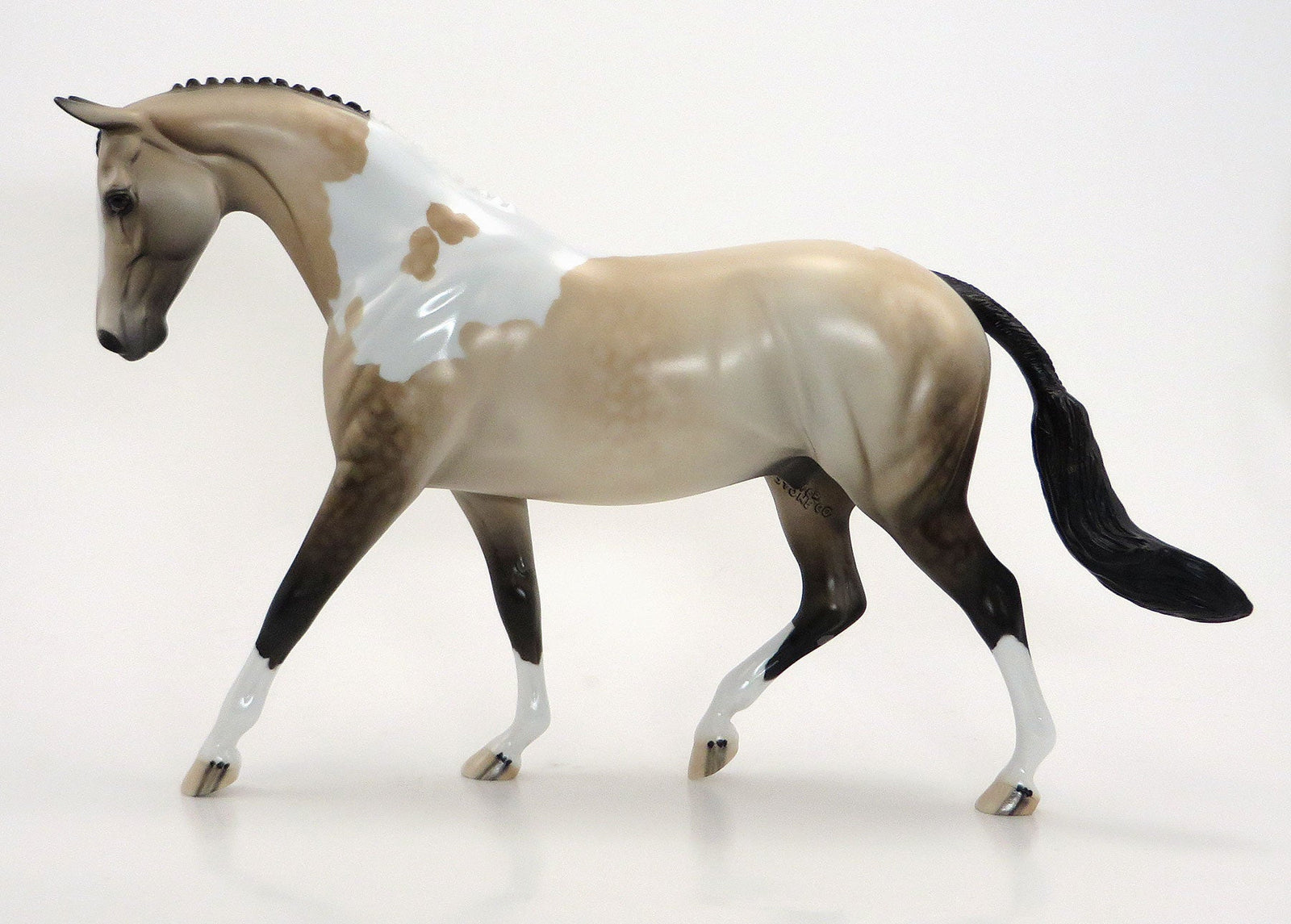 EMMET KELLY - OOAK Dappled Pale Buckskin Pinto English Pony Model Horse - 6/26