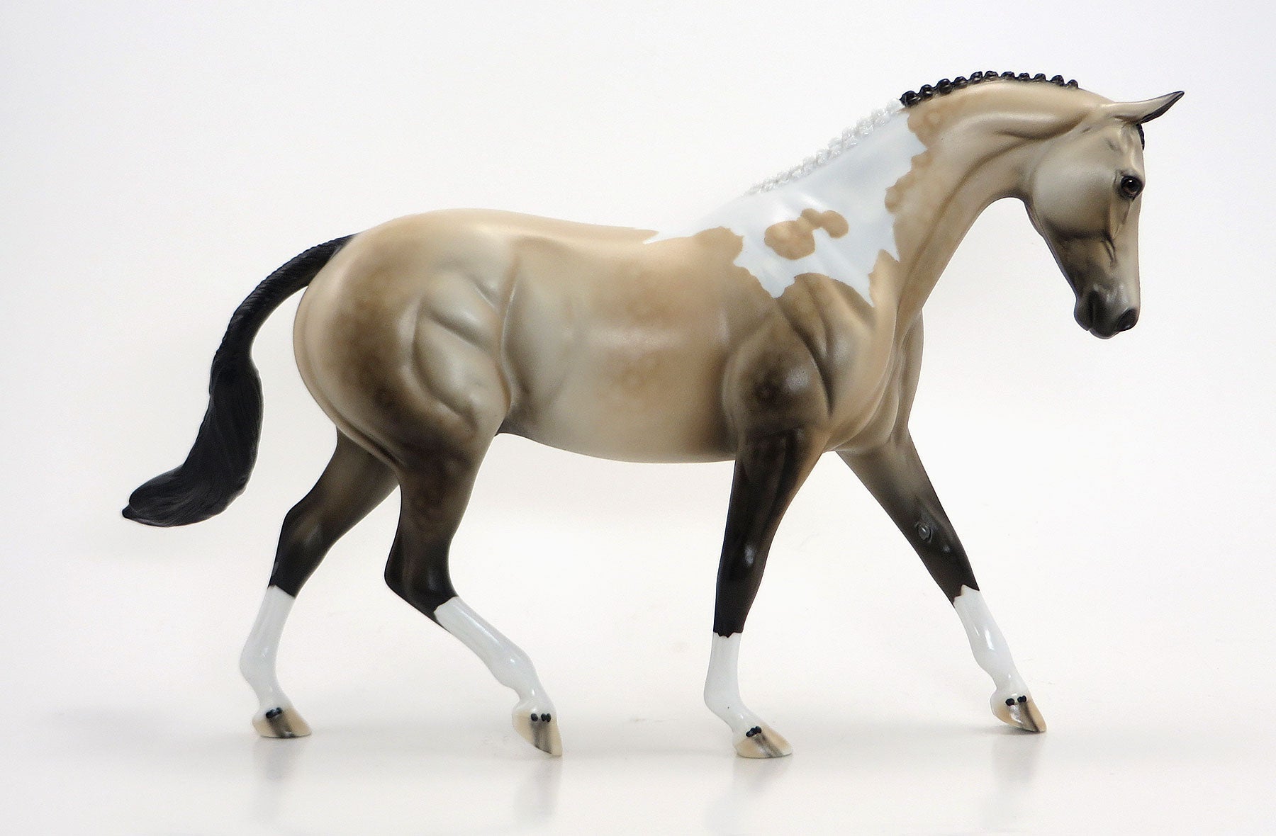 EMMET KELLY - OOAK Dappled Pale Buckskin Pinto English Pony Model Horse - 6/26