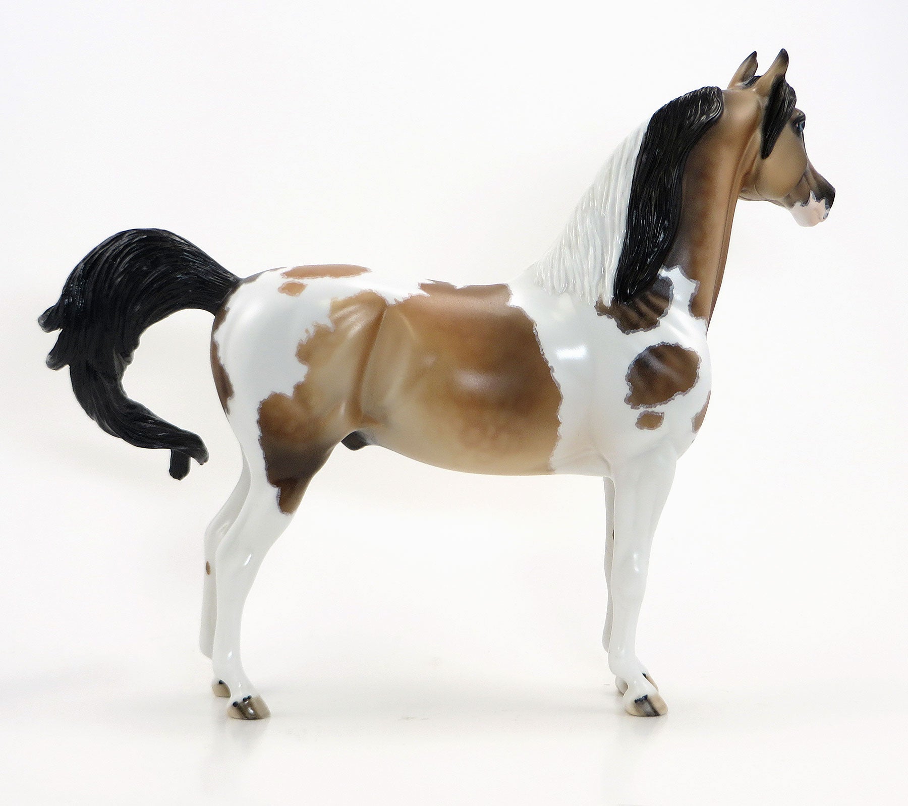 STRONG MAN DAN - OOAK Buckskin Pinto Morgan Model Horse - 6/15