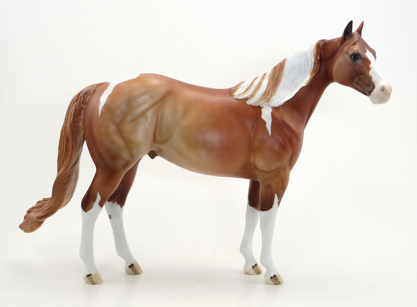 HOWDAH - OOAK Dapple Chestnut Tobiano Stock Model Horse 6/15