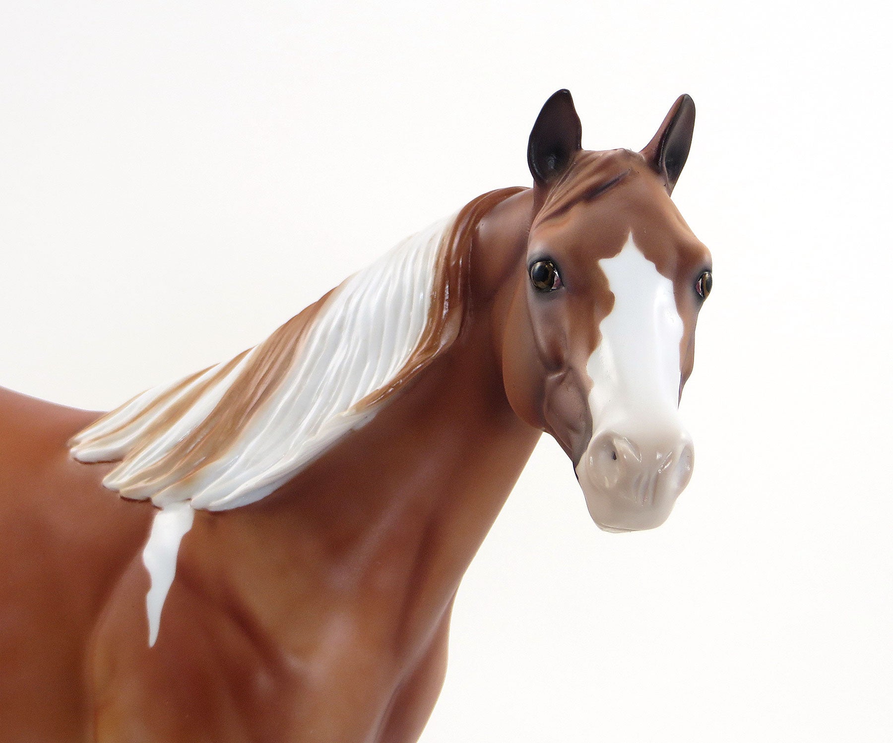 HOWDAH - OOAK Dapple Chestnut Tobiano Stock Model Horse 6/15
