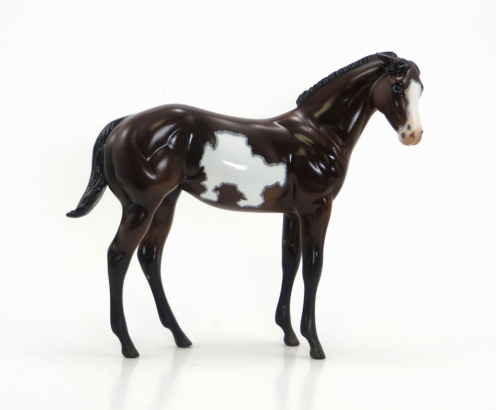 RAG TAG - OOAK Bay Pinto Weanling Model Horse witjh Mapping 6/26