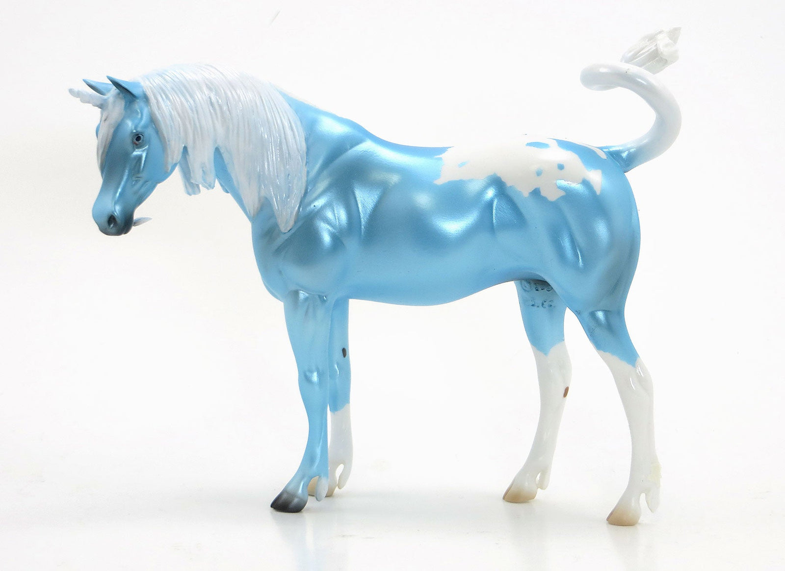 HUMAN CANNONBALL - OOAK Blue Appaloosa Unicorn Model Horse Pebble - 6/15