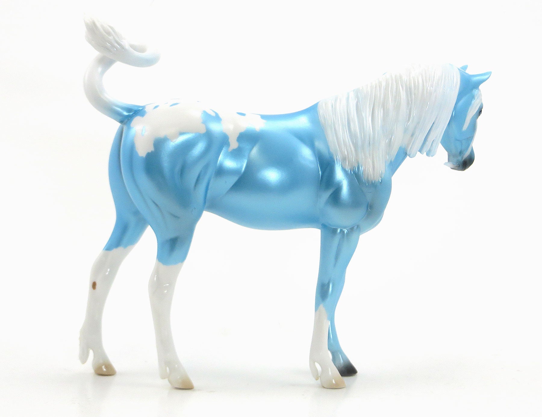 HUMAN CANNONBALL - OOAK Blue Appaloosa Unicorn Model Horse Pebble - 6/15