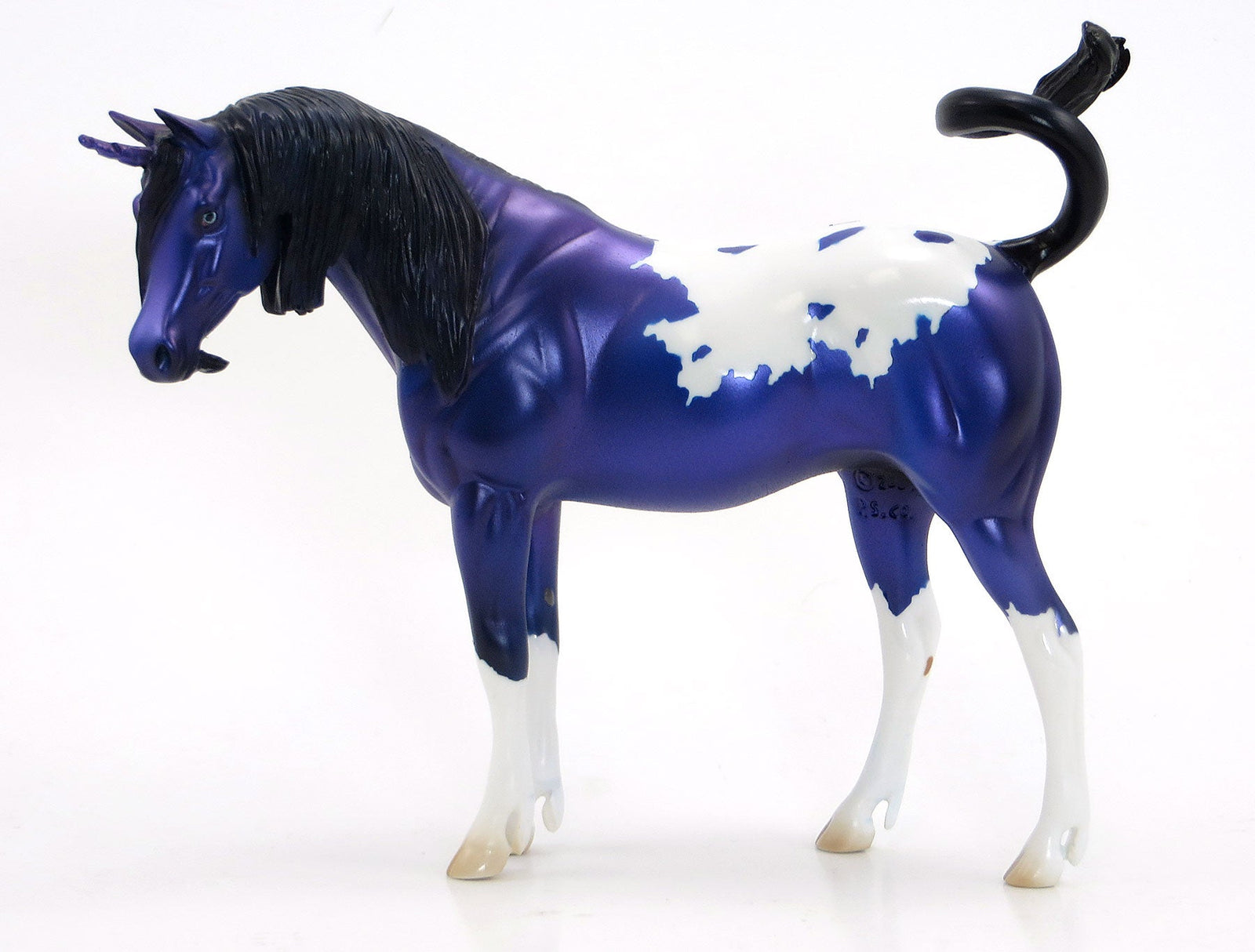 GREATEST SHOW ON EARTH - OOAK Purple Appaloosa Unicorn Model Horse Pebble - 6/15