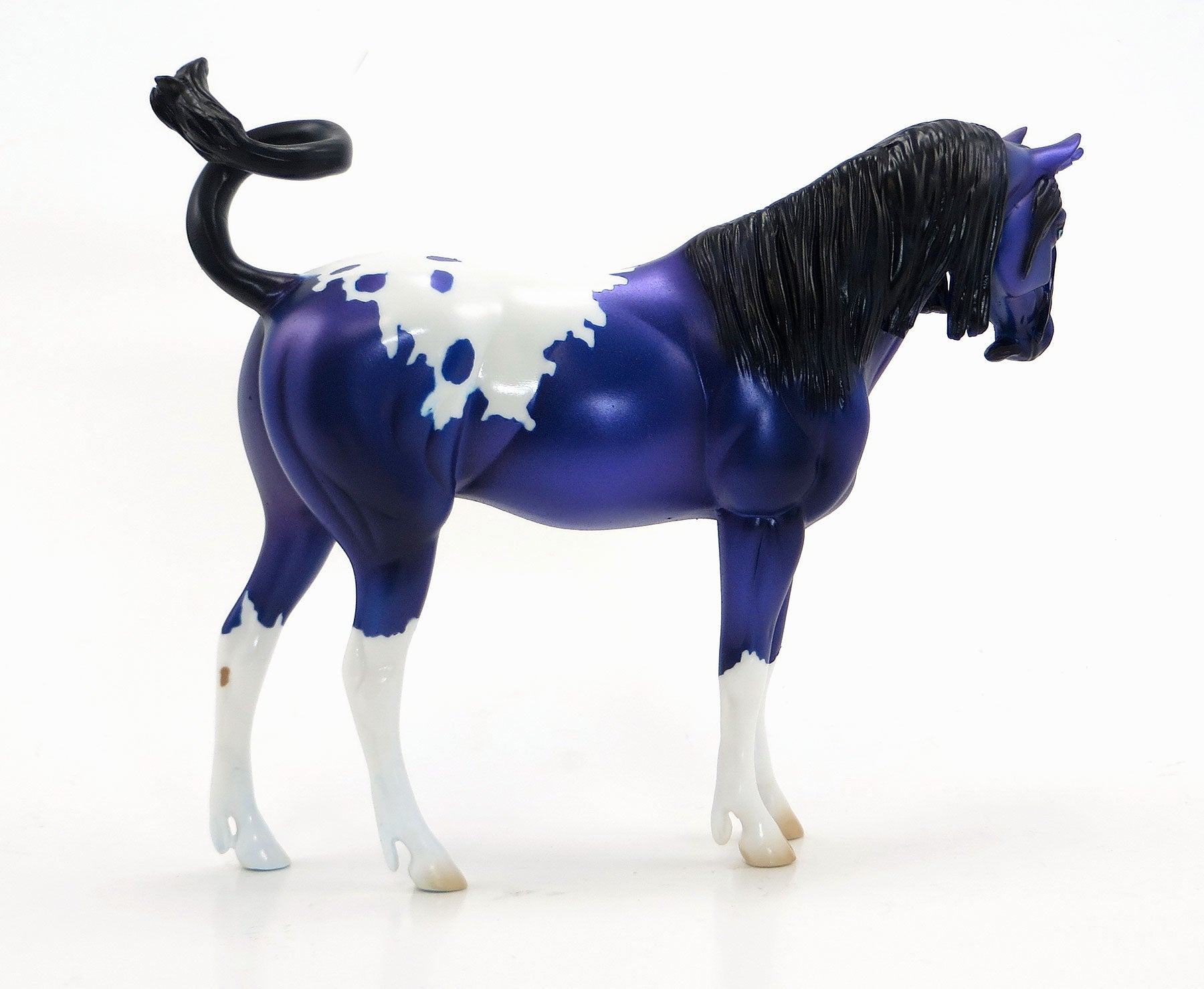 GREATEST SHOW ON EARTH - OOAK Purple Appaloosa Unicorn Model Horse Pebble - 6/15