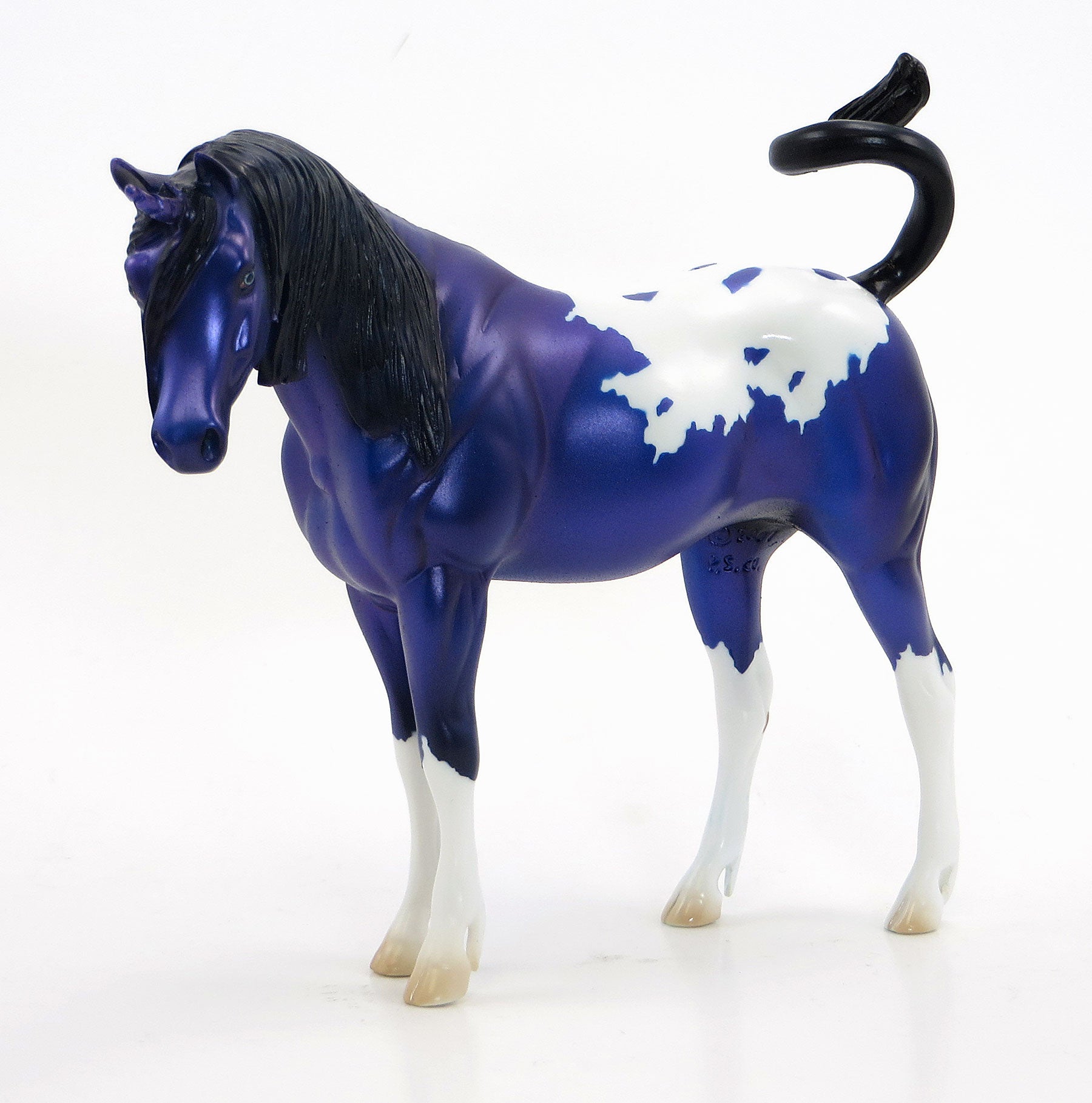 GREATEST SHOW ON EARTH - OOAK Purple Appaloosa Unicorn Model Horse Pebble - 6/15