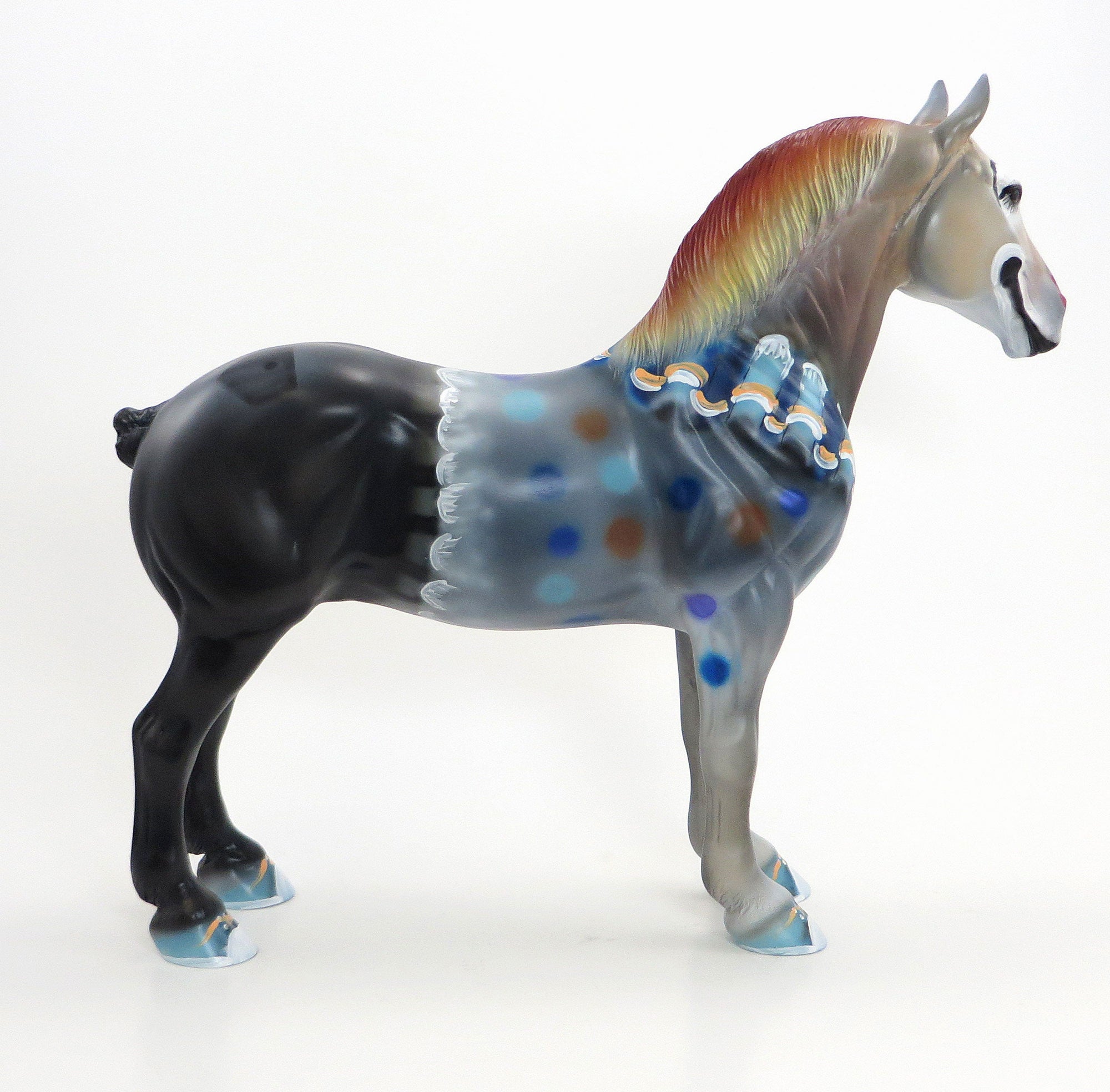 RING MASTER - OOAK Extreme Custom Clown Standing Draft Model Horse - 6/26