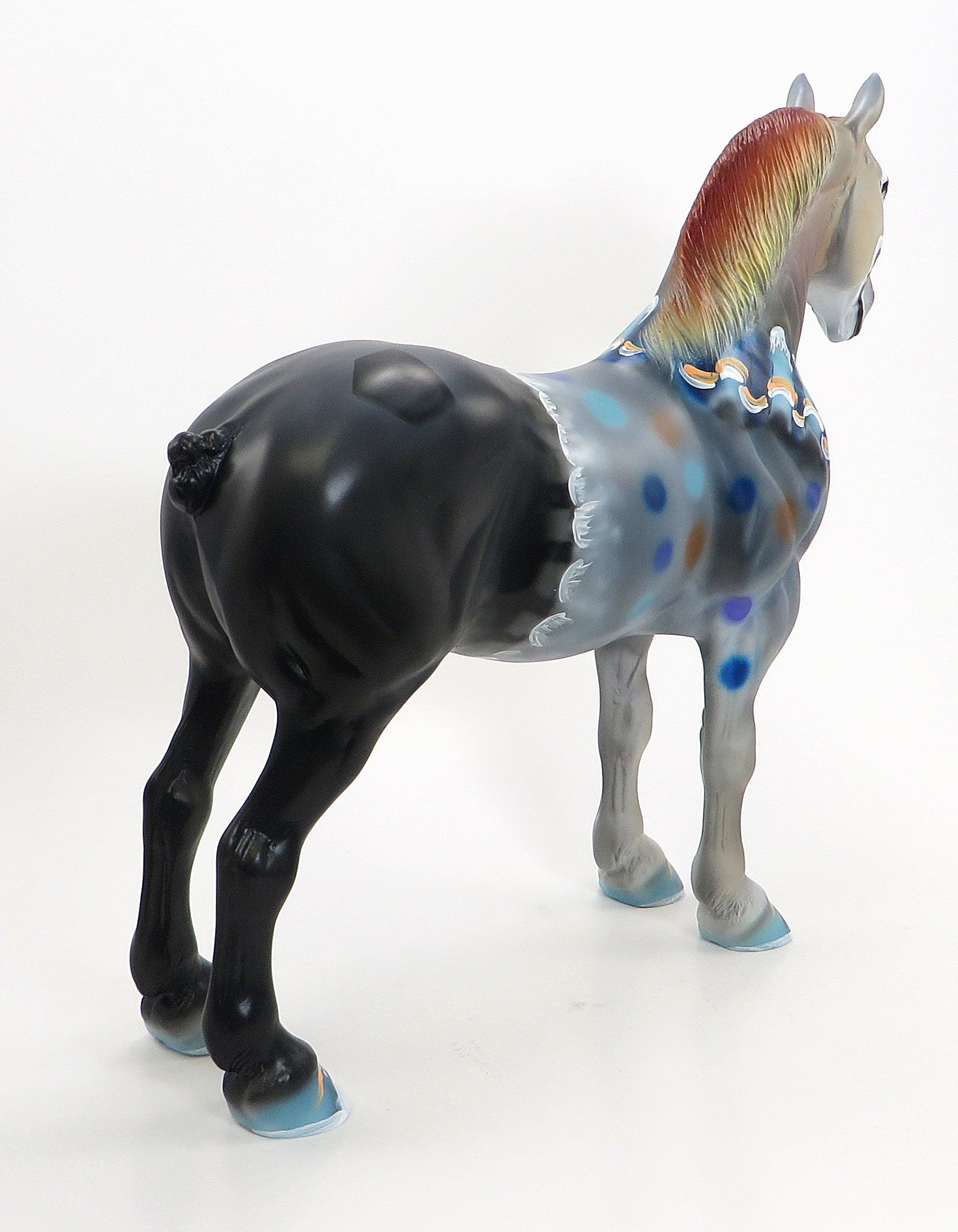 RING MASTER - OOAK Extreme Custom Clown Standing Draft Model Horse - 6/26
