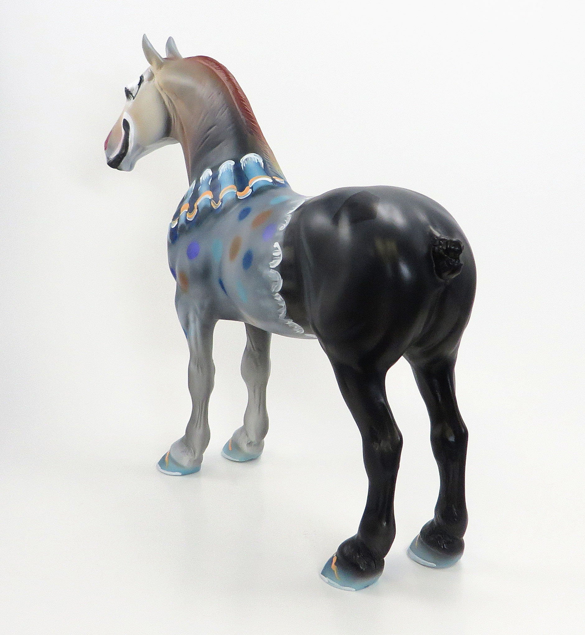 RING MASTER - OOAK Extreme Custom Clown Standing Draft Model Horse - 6/26