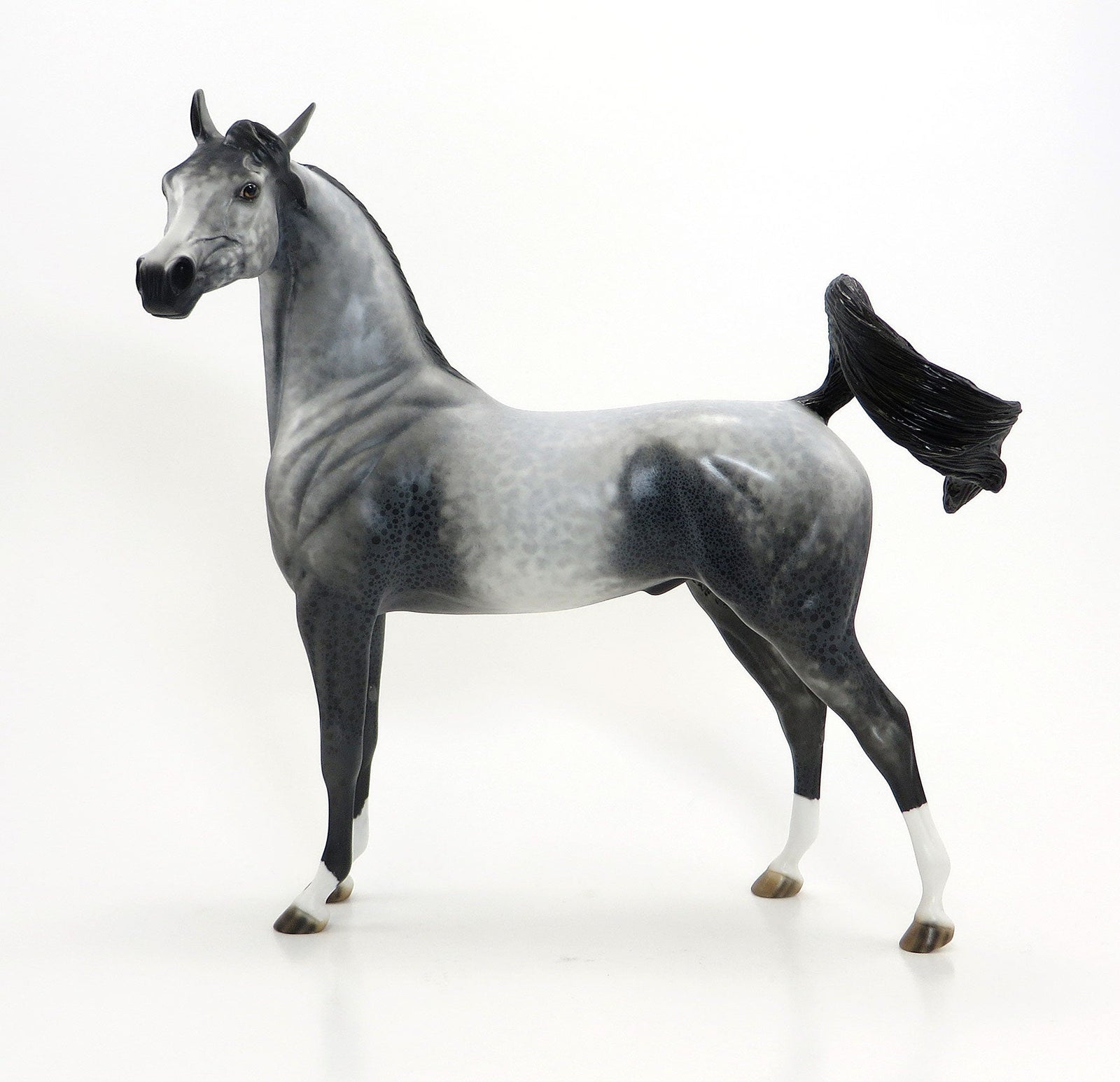 THE UNBELIEVABLE ACT - OOAK Extreme Leopard Appaloosa Arabian Model Horse - 6/26