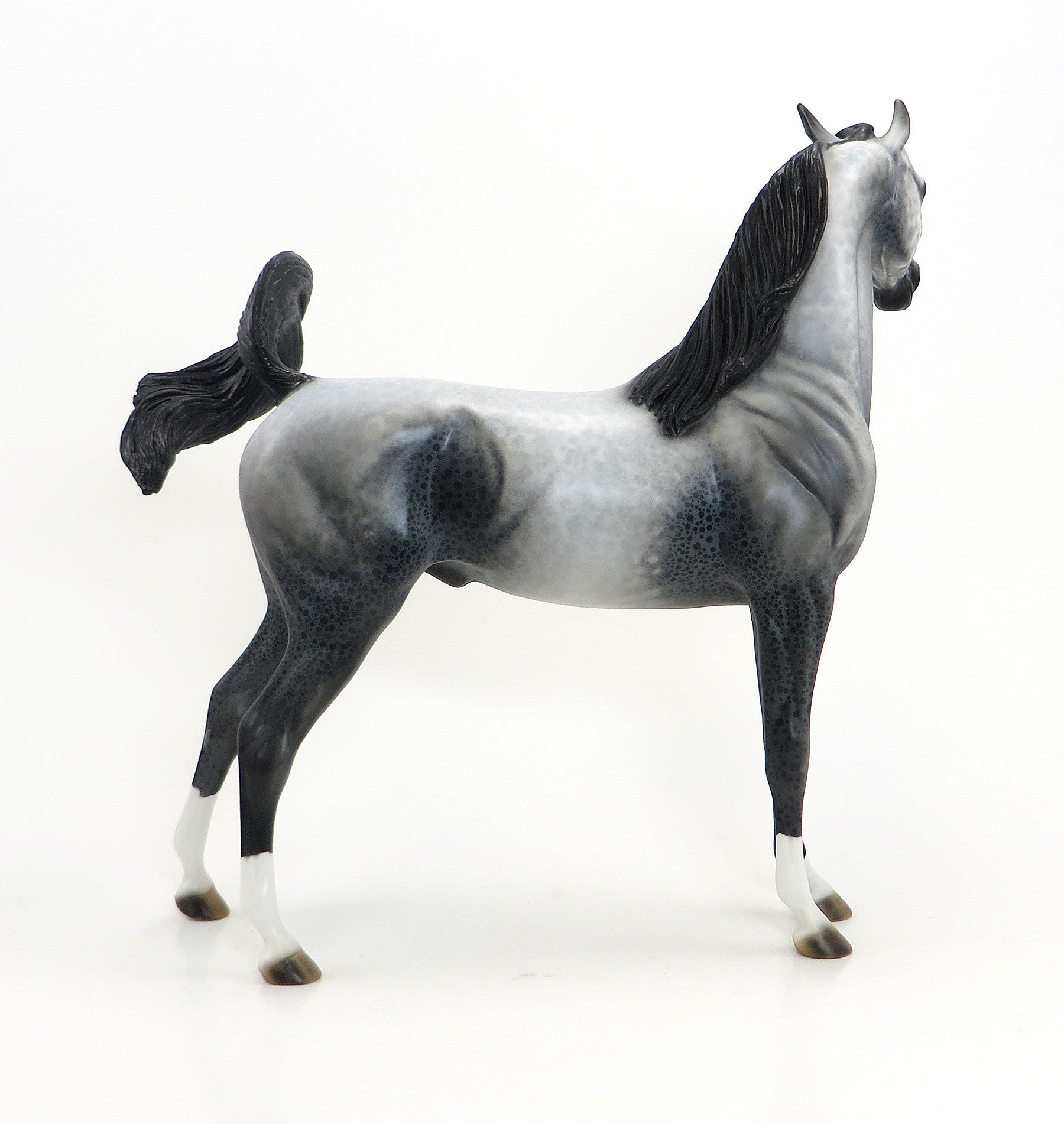 THE UNBELIEVABLE ACT - OOAK Extreme Leopard Appaloosa Arabian Model Horse - 6/26