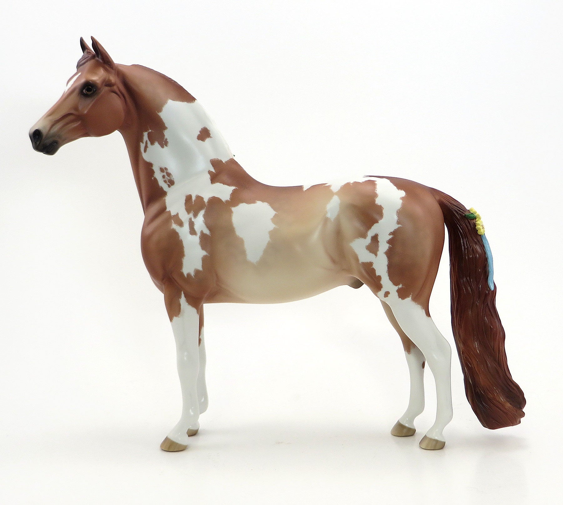 TERRA PLANE - OOAK Chestnut Overo Pinto Morgan with Flowers by Sheryl Leisure - 5/15