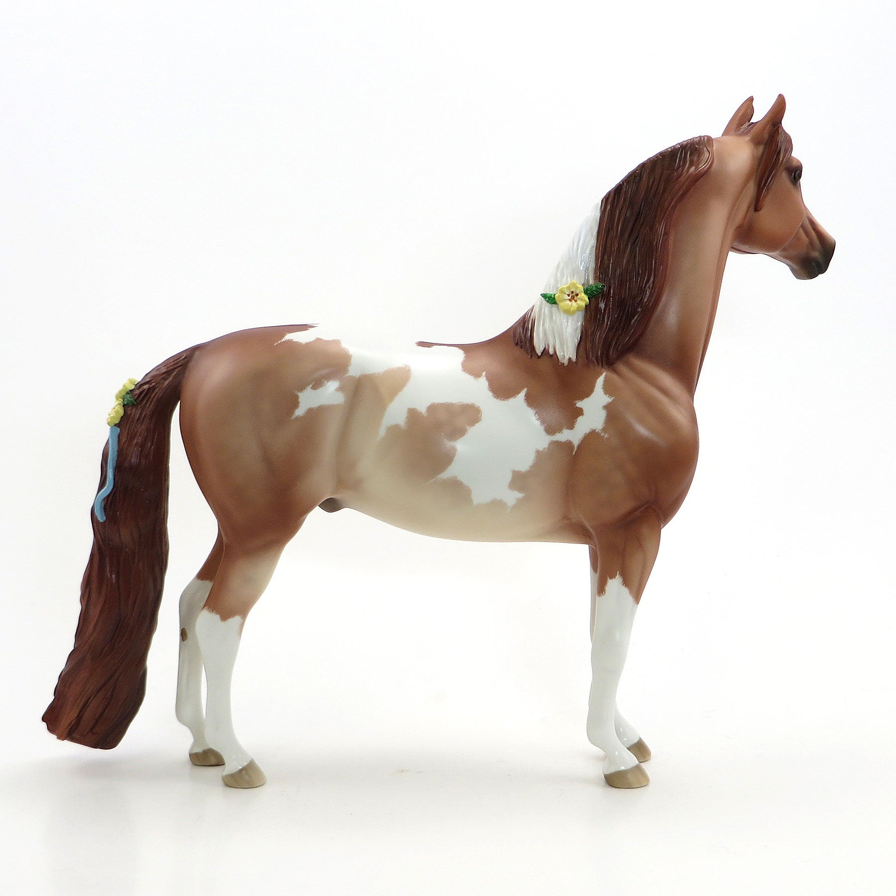 TERRA PLANE - OOAK Chestnut Overo Pinto Morgan with Flowers by Sheryl Leisure - 5/15