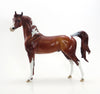ROCKET&quot;S RED GLARE - OOAK Chestnut Pinto Arabian Model Horse with Mapping - 7/3