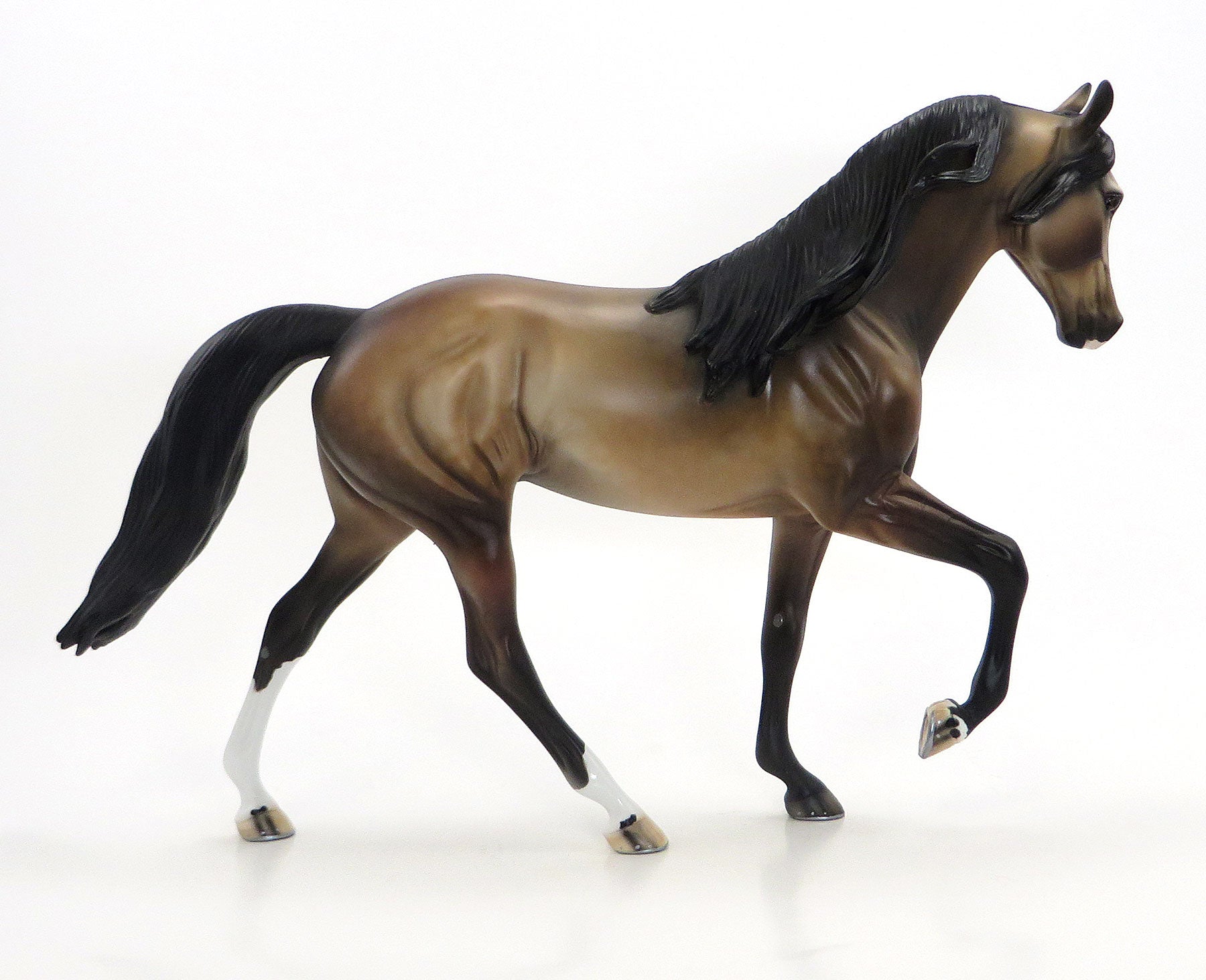 KA-BOOM - OOAK Dappled Sooty Buckskin Tennessee Walker Model Horse - 7/3