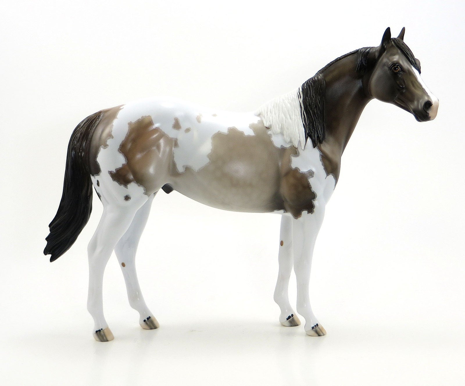 OLD GLORY - OOAK Sooty Buckskin Pinto Stock Model Horse with Mapping - 7/3