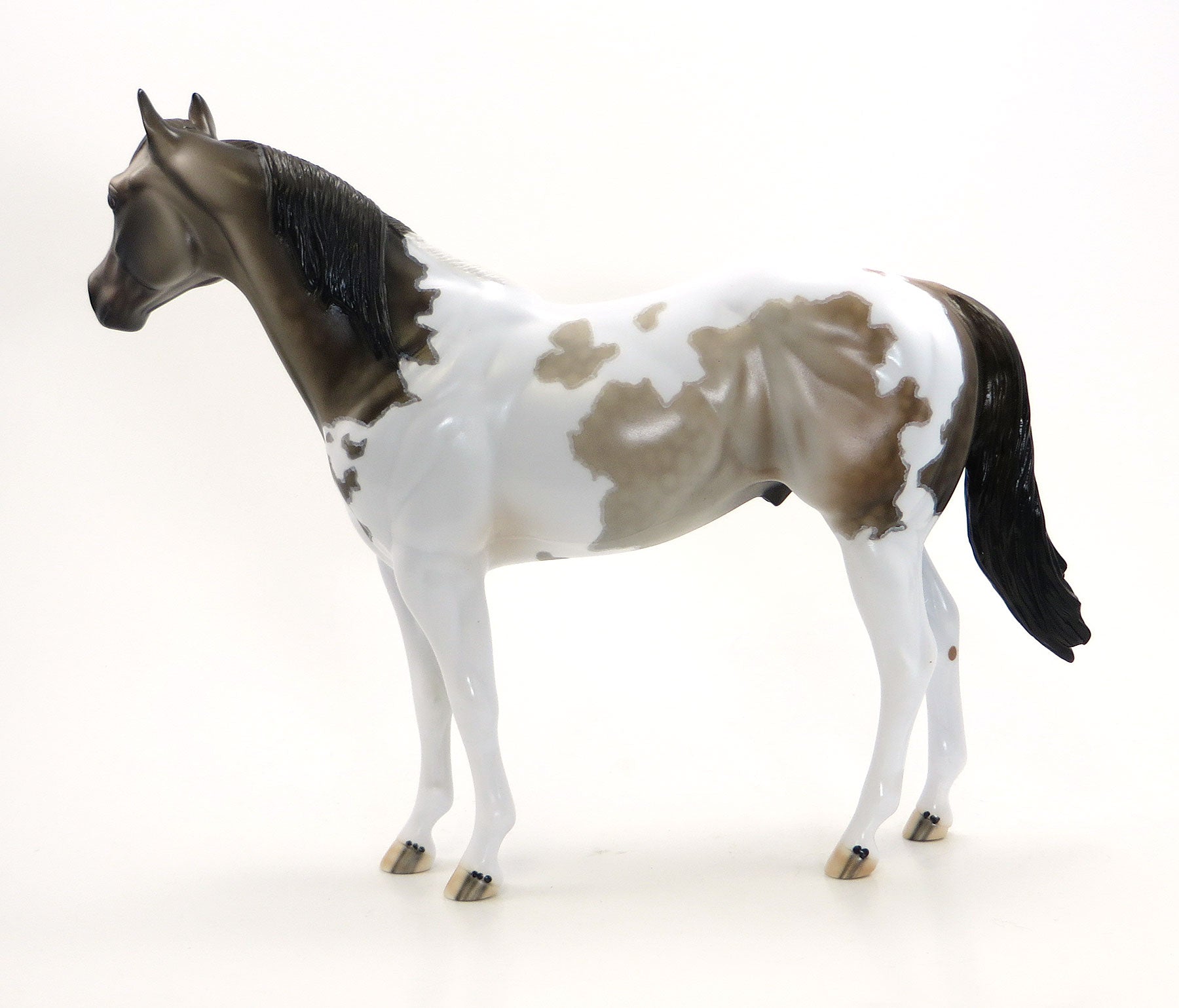 OLD GLORY - OOAK Sooty Buckskin Pinto Stock Model Horse with Mapping - 7/3