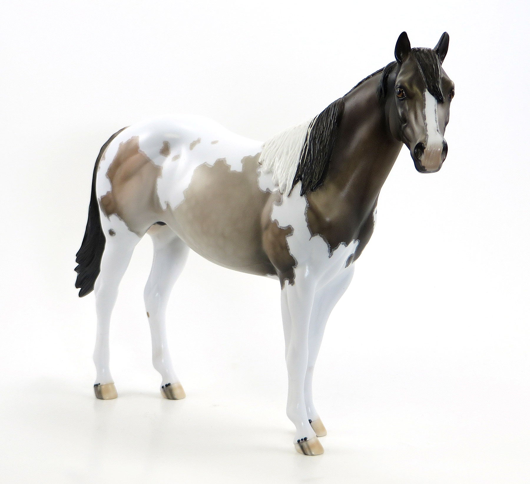 OLD GLORY - OOAK Sooty Buckskin Pinto Stock Model Horse with Mapping - 7/3