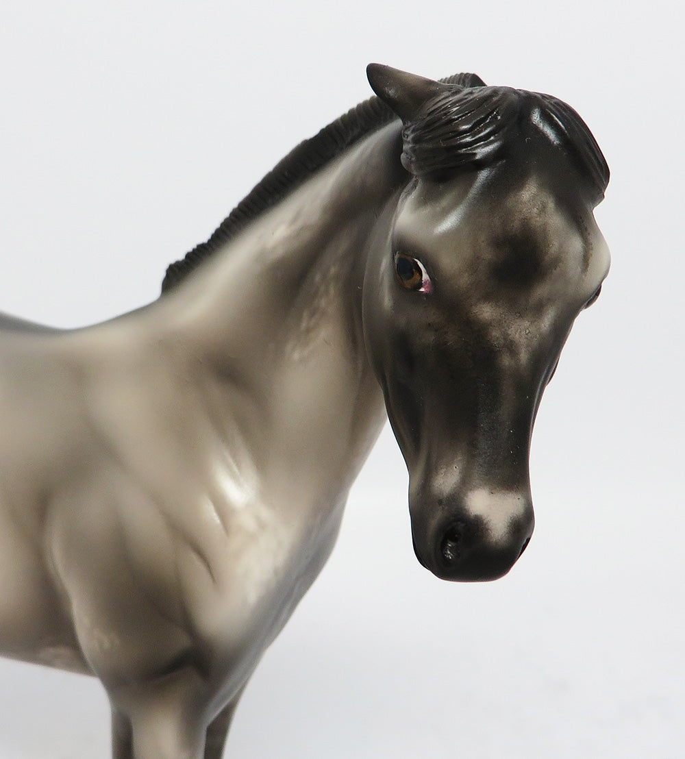 ONE OF A KIND-OOAK GRULLA W/ BLACK POINTS WEANLING MODEL HORSE 9/1/17