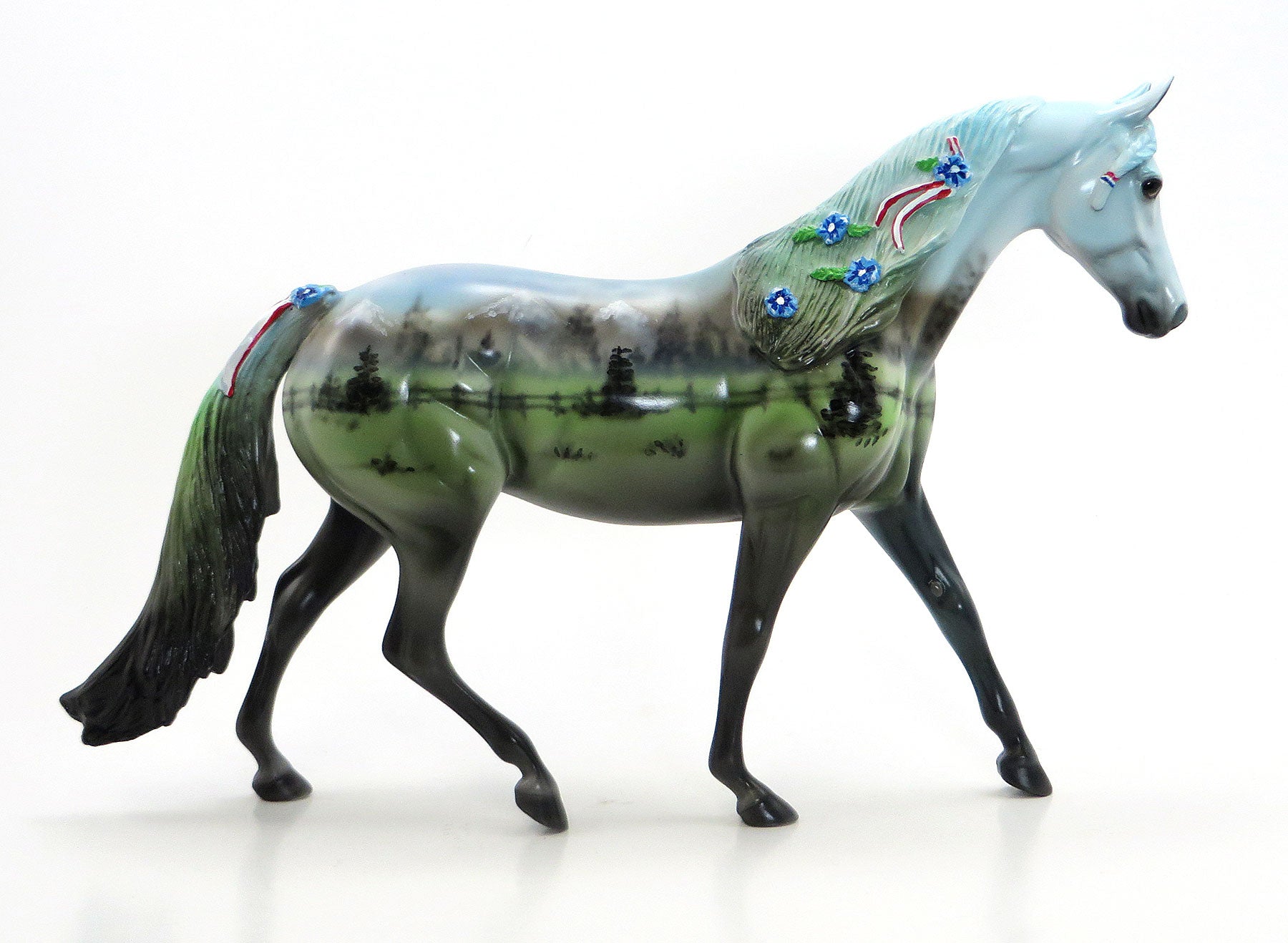 SPIRIT IN THE SKY - OOAK Extreme Custom Pony Mare with Flowers &amp; Ribbons - 7/3