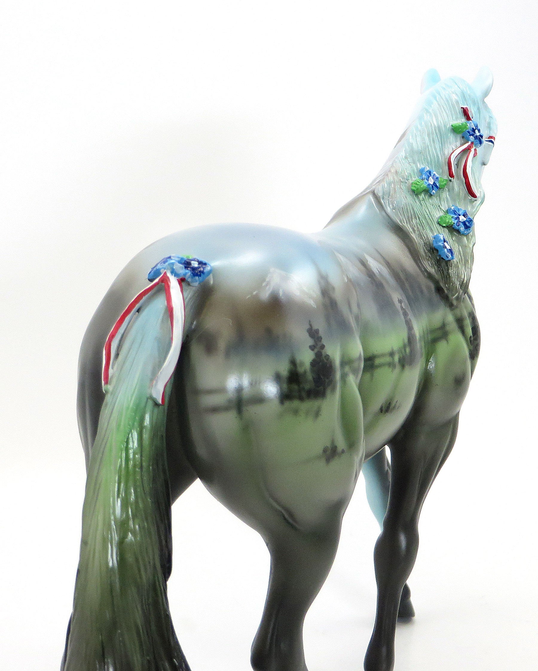 SPIRIT IN THE SKY - OOAK Extreme Custom Pony Mare with Flowers &amp; Ribbons - 7/3