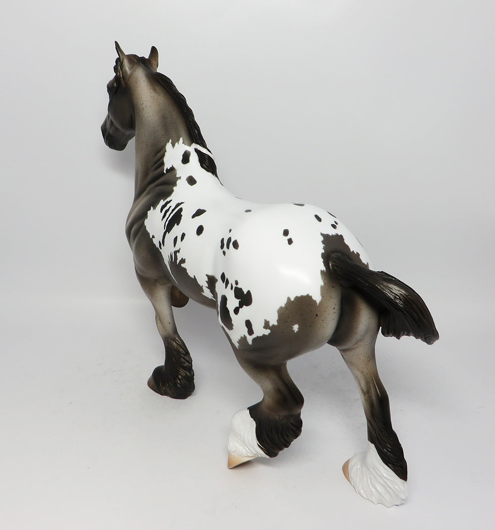 ALTERNATIVE THINKING-OOAK APPALOOSA TROTTING DRAFTER MODEL HORSE 9/1/17