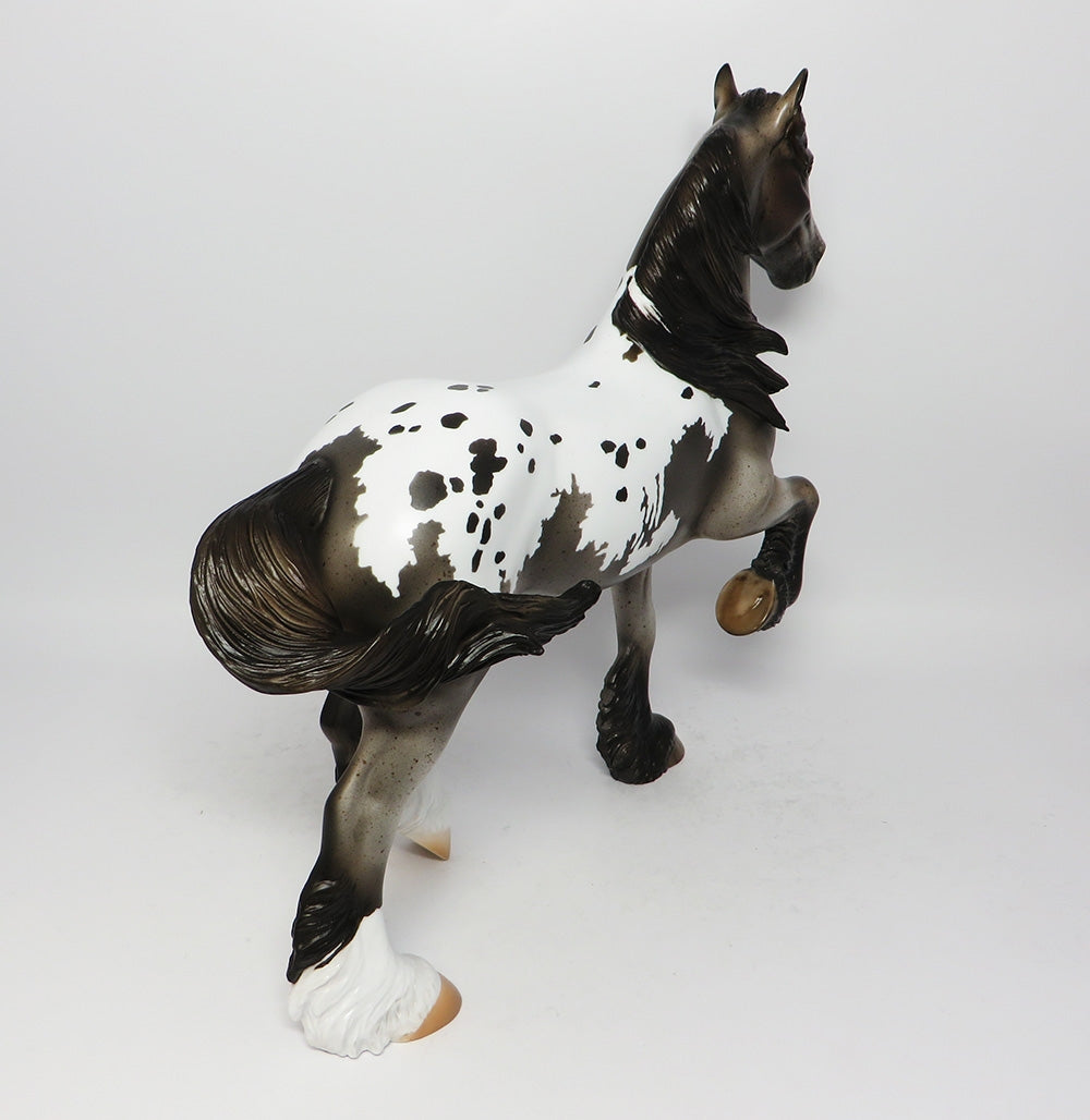 ALTERNATIVE THINKING-OOAK APPALOOSA TROTTING DRAFTER MODEL HORSE 9/1/17