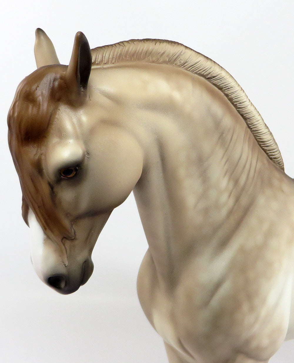 SECRET ROMANCE~OOAK MOUSEY DUN ROACHED MANE ANDALUSIAN MODEL HORSE 3/15