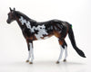 LAND I LOVE- OOAK Seal Bay Stock Model Horse with Mapping &amp; Blue Flowers - 7/3