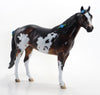 LAND I LOVE- OOAK Seal Bay Stock Model Horse with Mapping &amp; Blue Flowers - 7/3