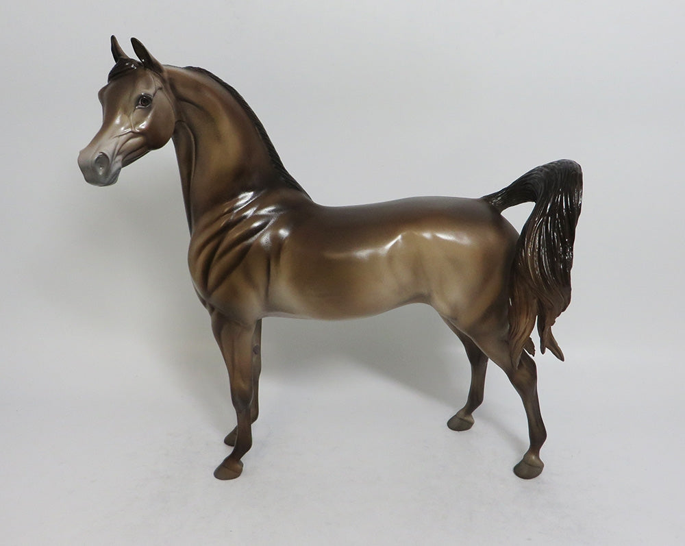 HAYSTACK - OOAK BROWN ARABIAN MODEL HORSE SHCF2018